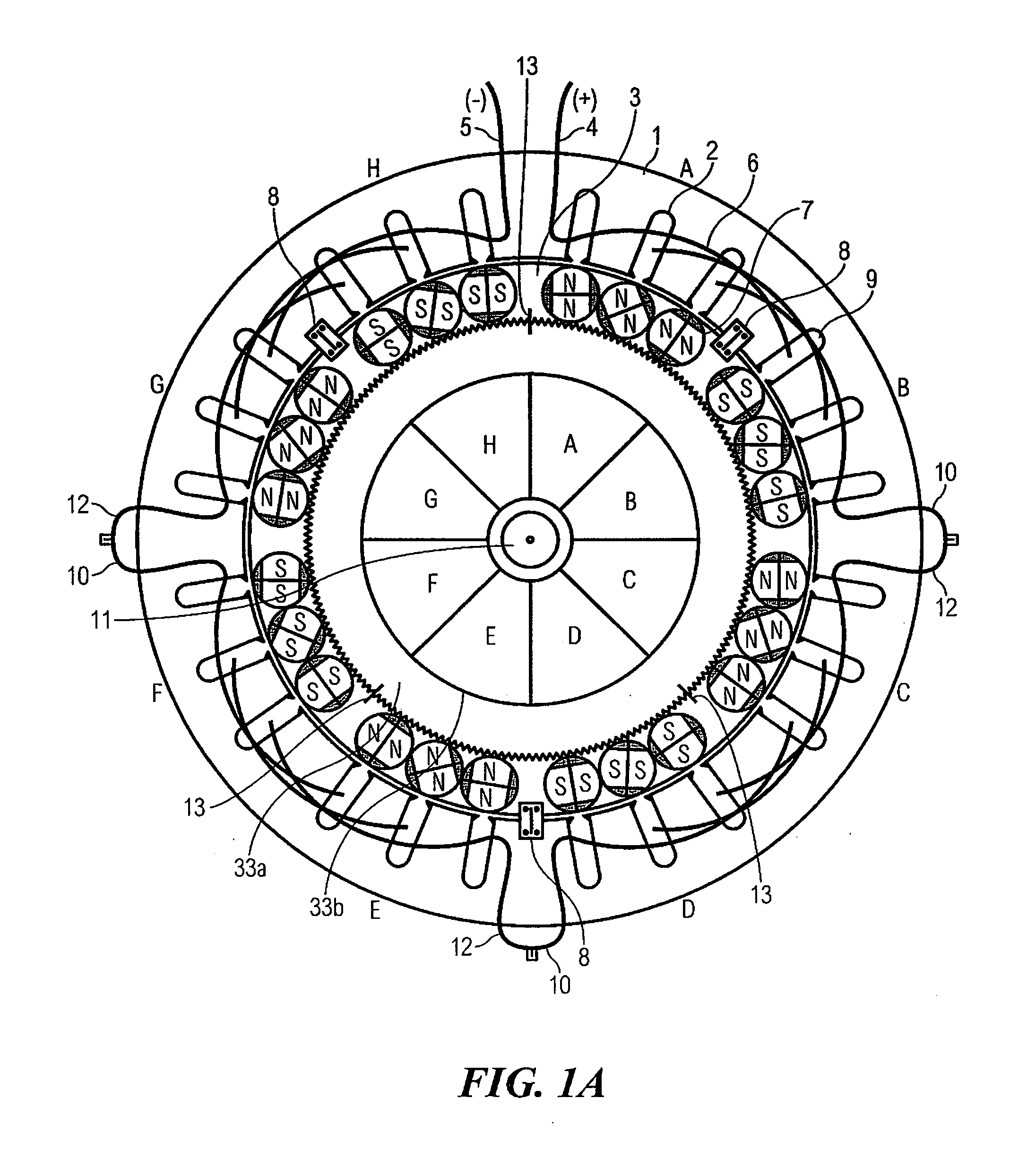 Brushless direct current (DC) electric generator with decreased electromagnetic drag