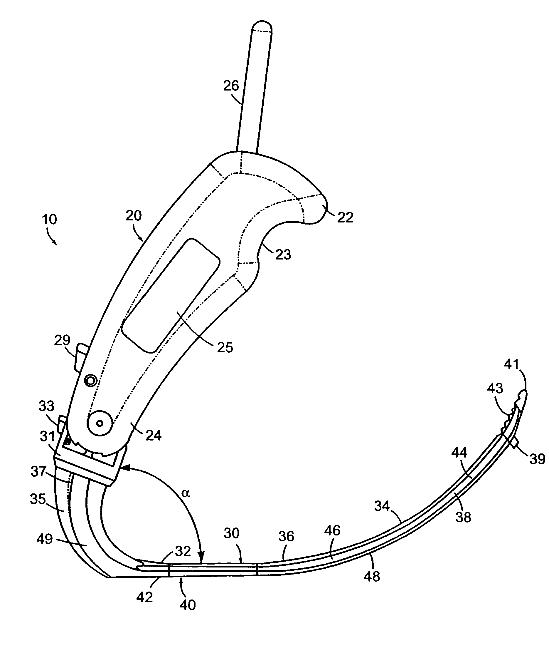 Illuminated retractor for use in connection with harvesting a blood vessel from the arm