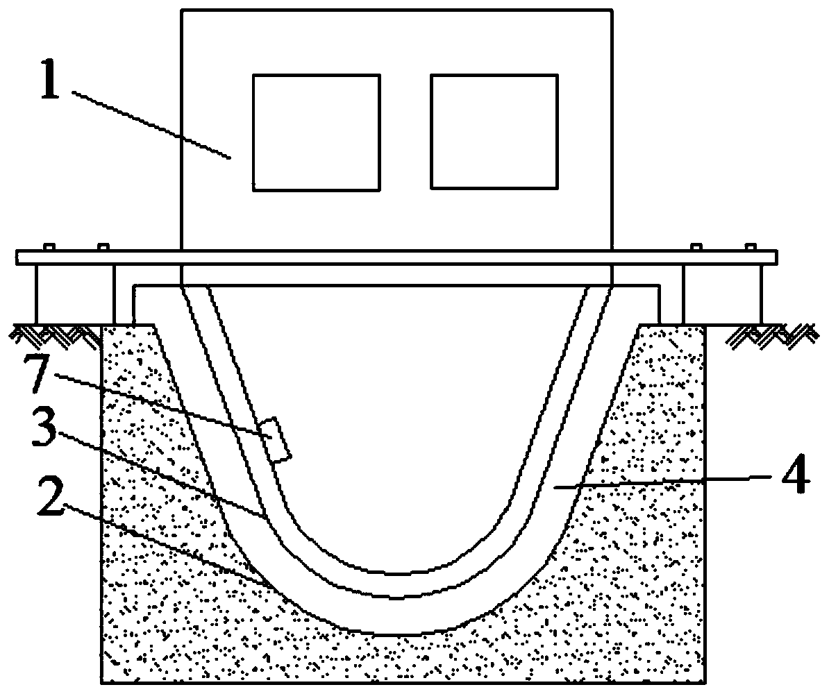 Full-automatic digital control slip form machine roadbed side ditch construction method