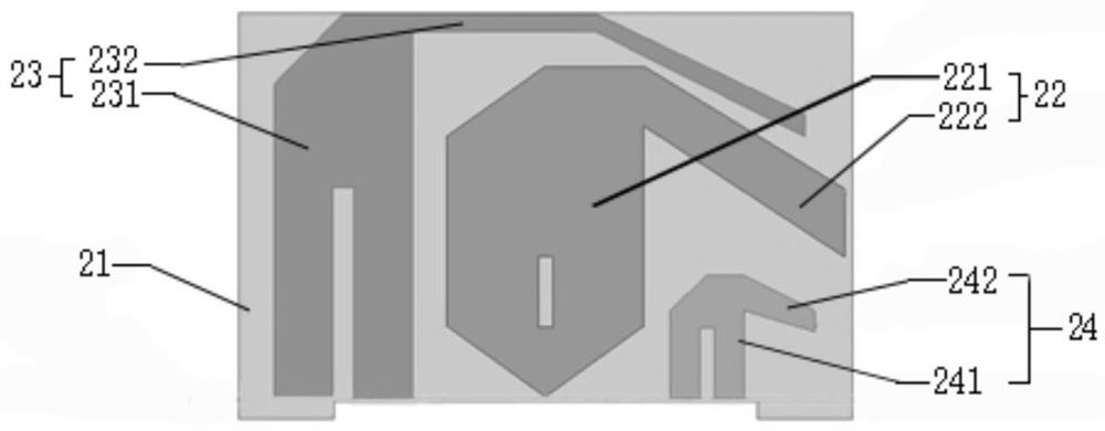 Multi-frequency broadband combined antenna applied to vehicle-mounted environment