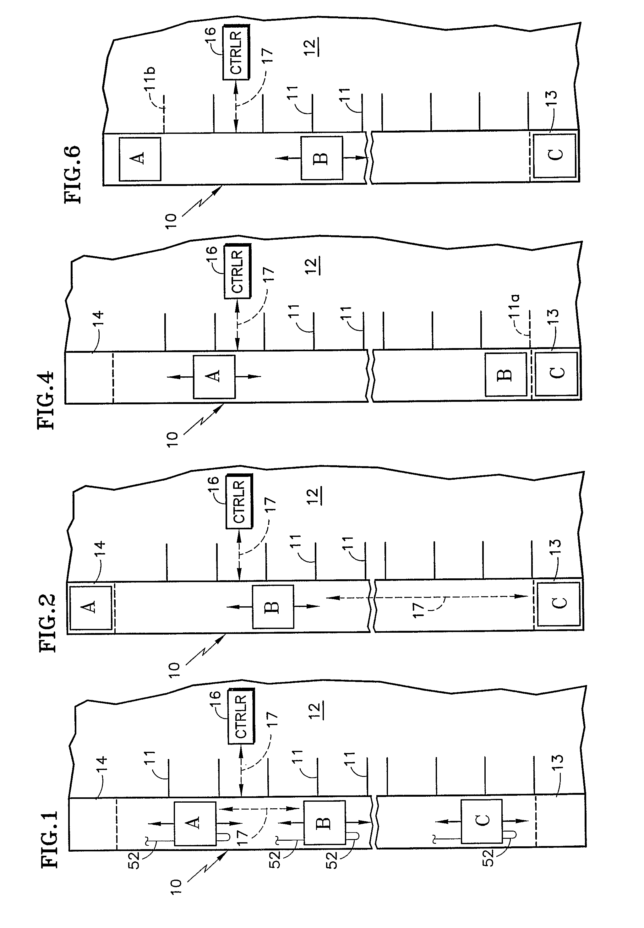 Operating less than all of multiple cars in a hoistway following communication failure between some or all cars