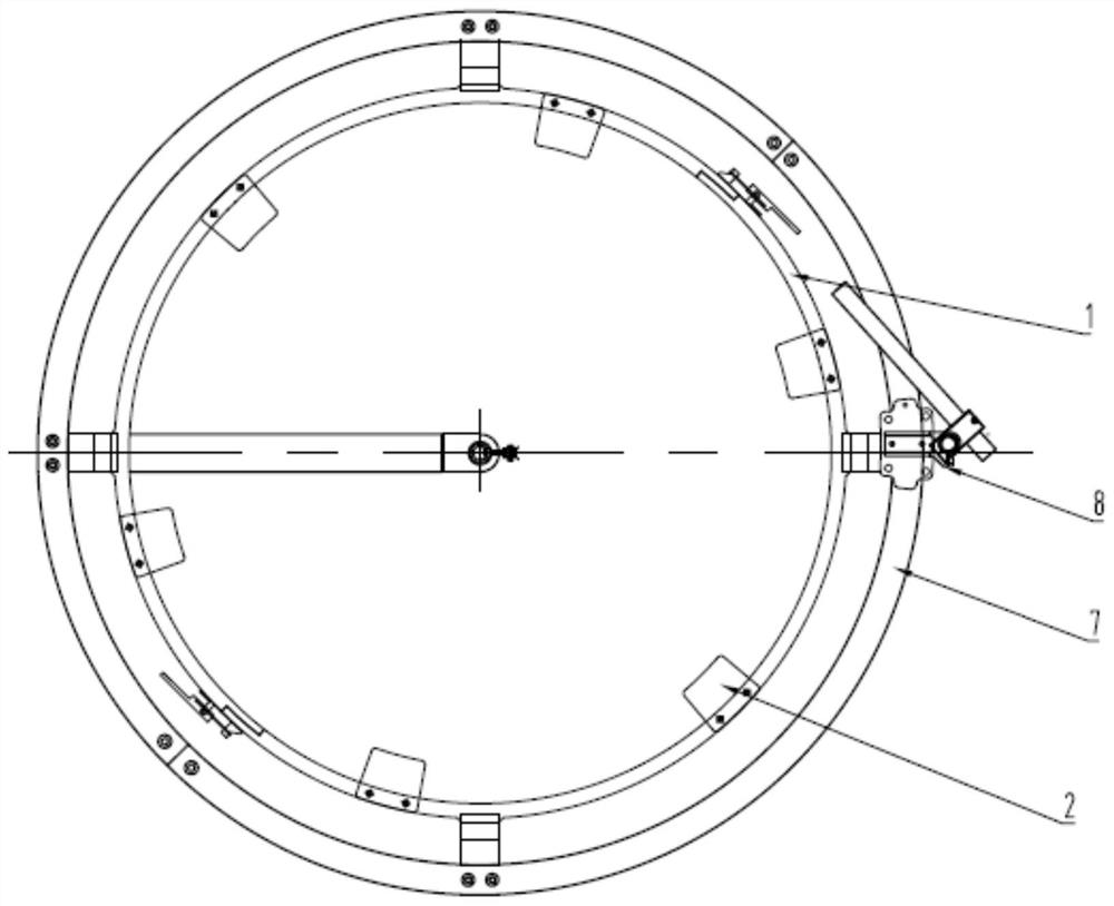 Source positioning device for radiographic inspection of impeller blade of main coolant pump of reactor