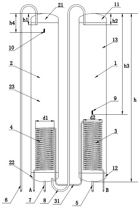 Square pressure water tank