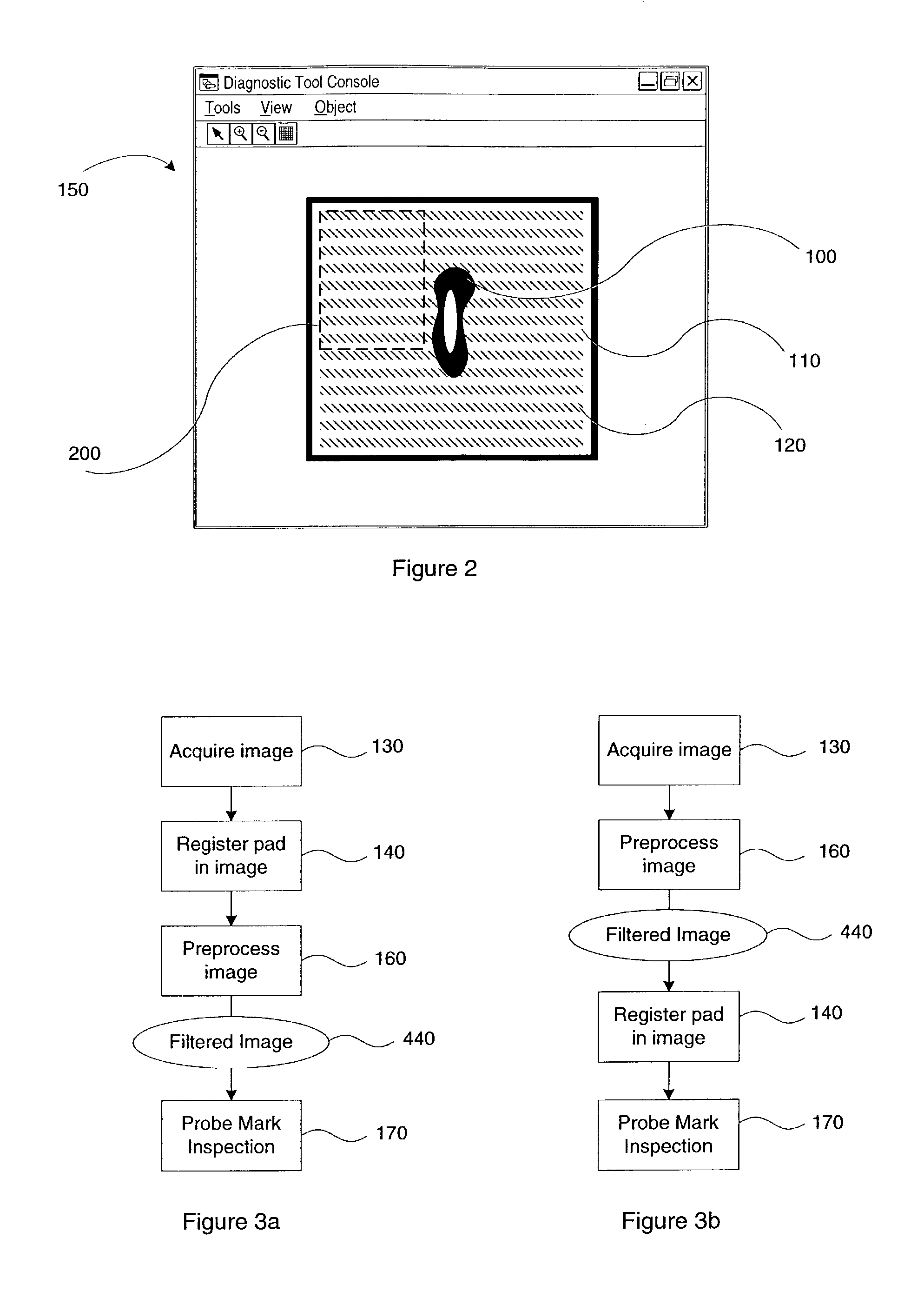 Image preprocessing for probe mark inspection