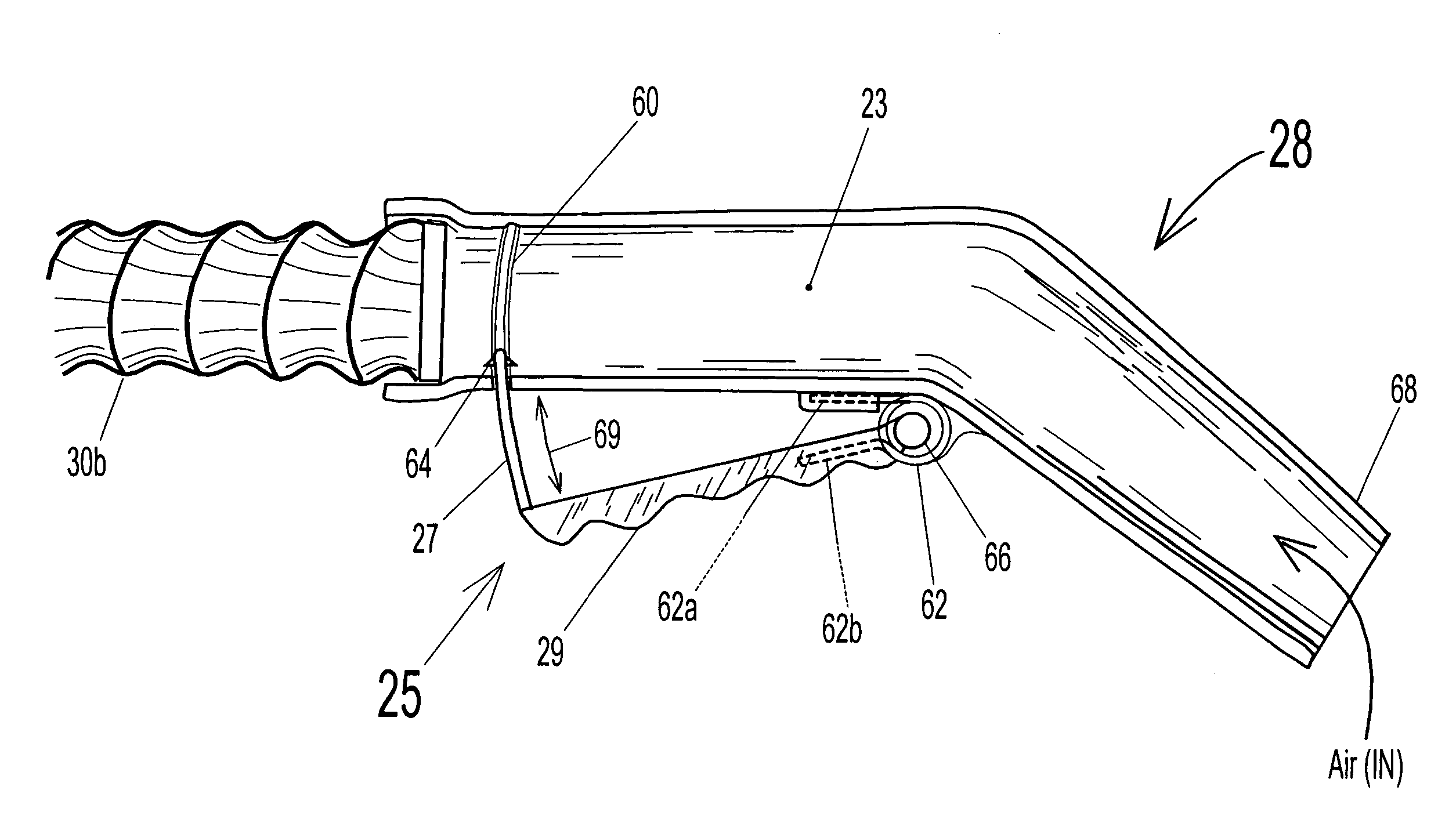 Linearly retractable pressure hose
