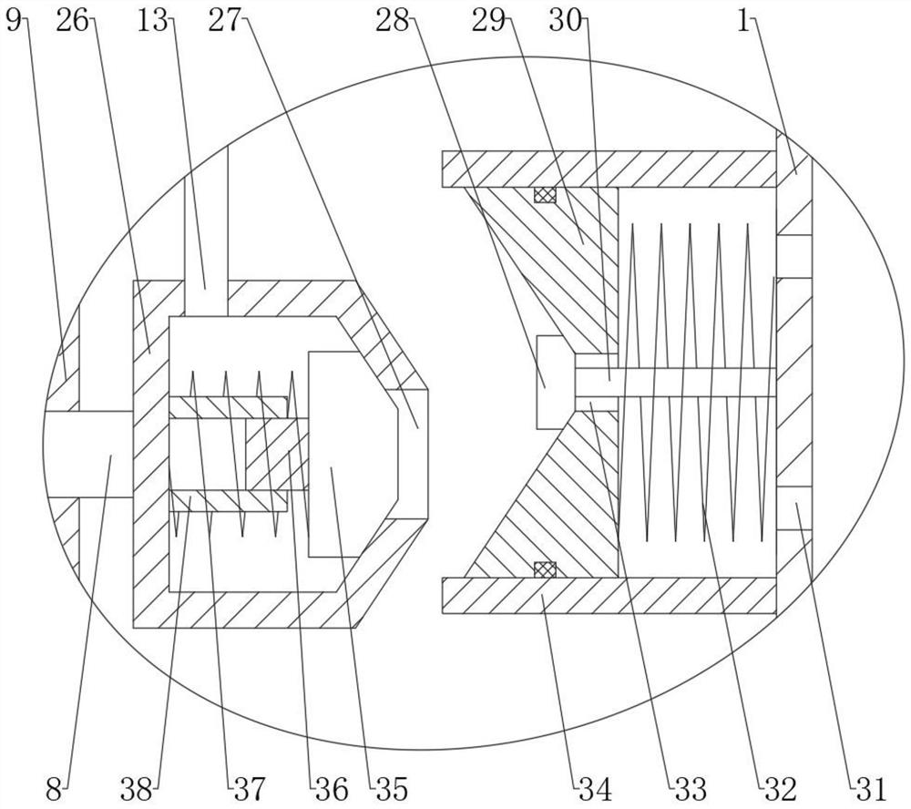 Radioactive gas sampling equipment capable of realizing self-adaptive connection