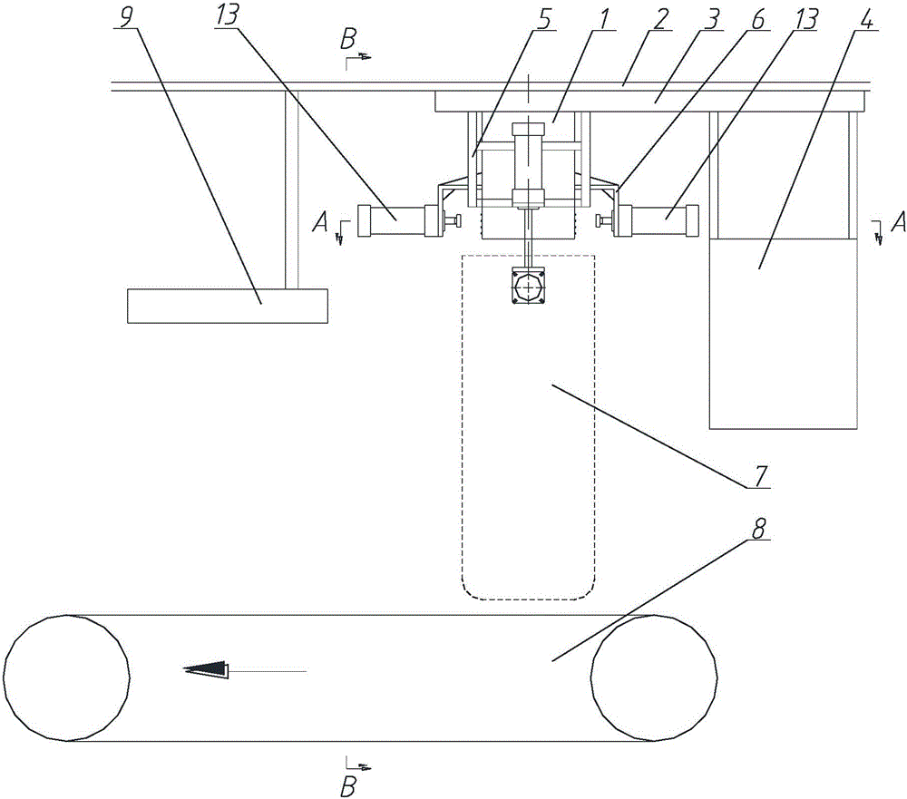 Automatic bag clamping device