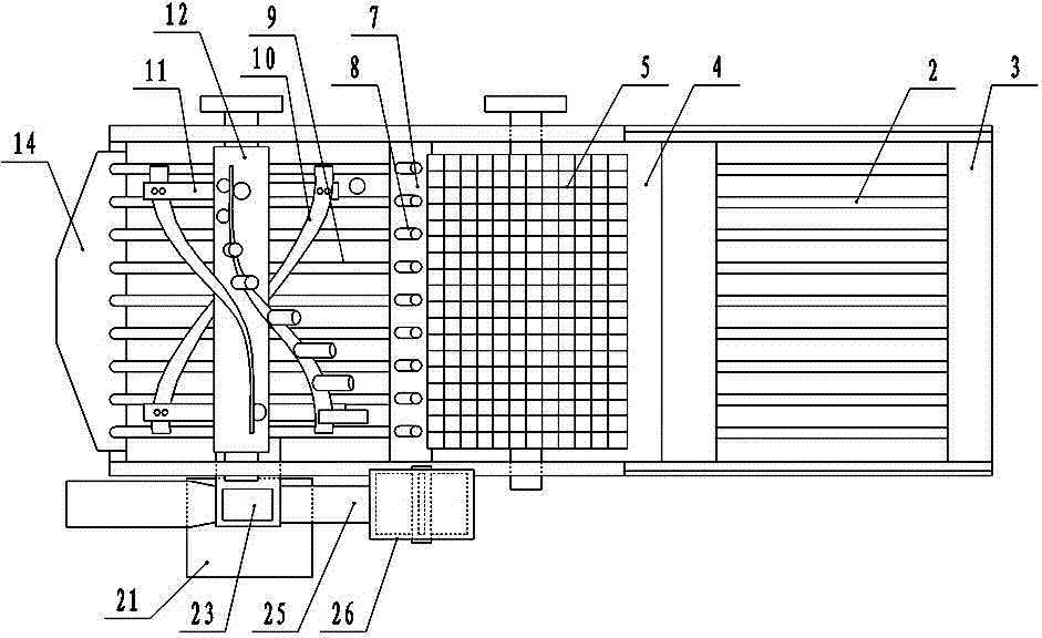 Auger-type chestnut bud stripping machine