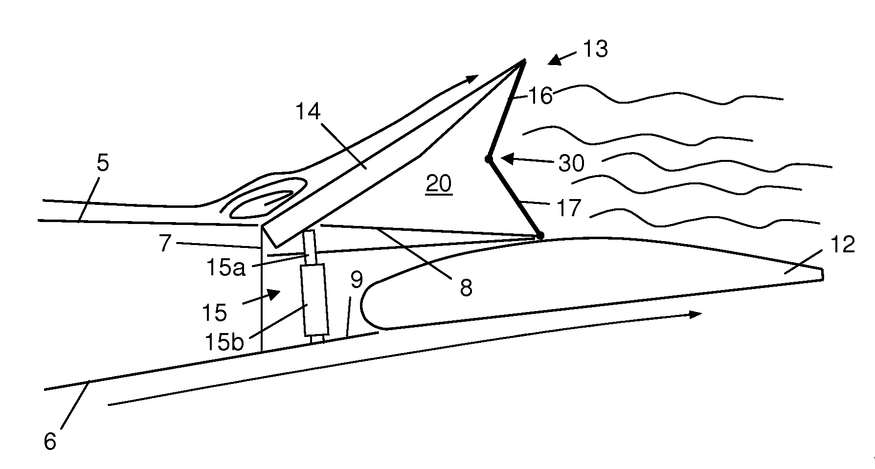 Aircraft wing load alleviation system
