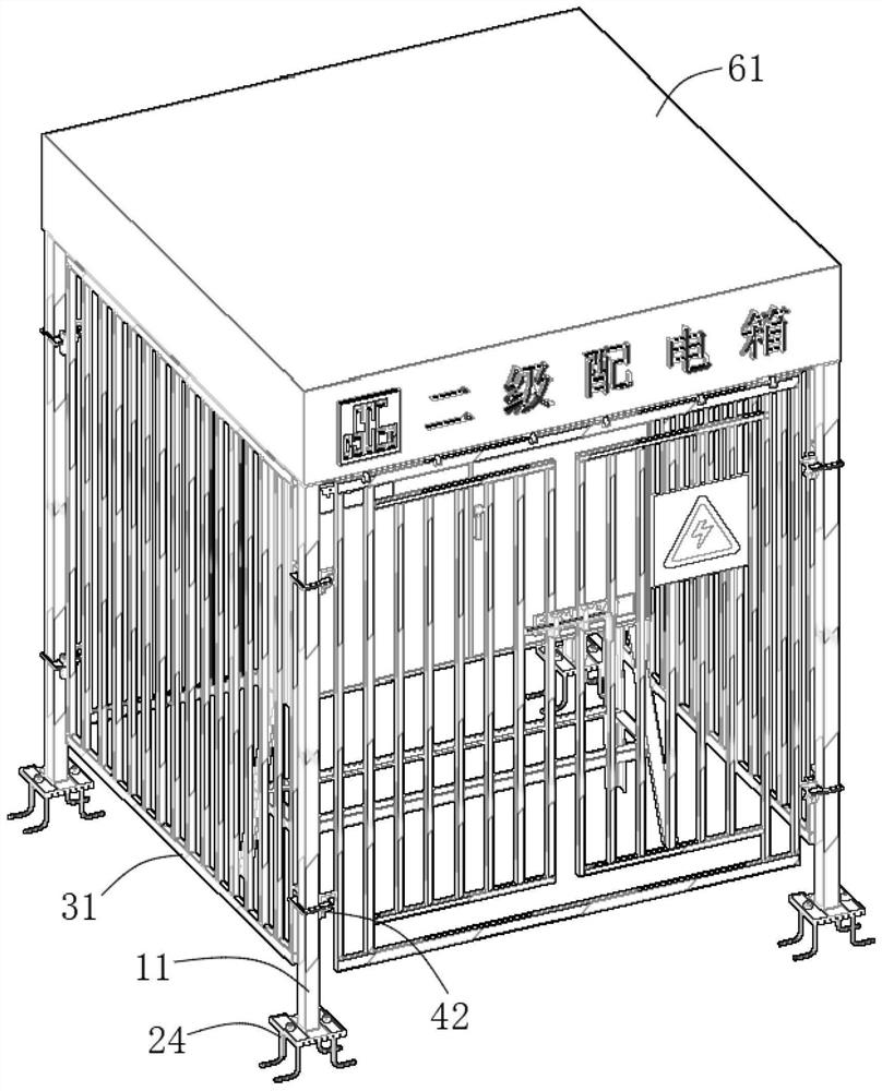 Shaped electric box protective shed with self-locking function and mounting method