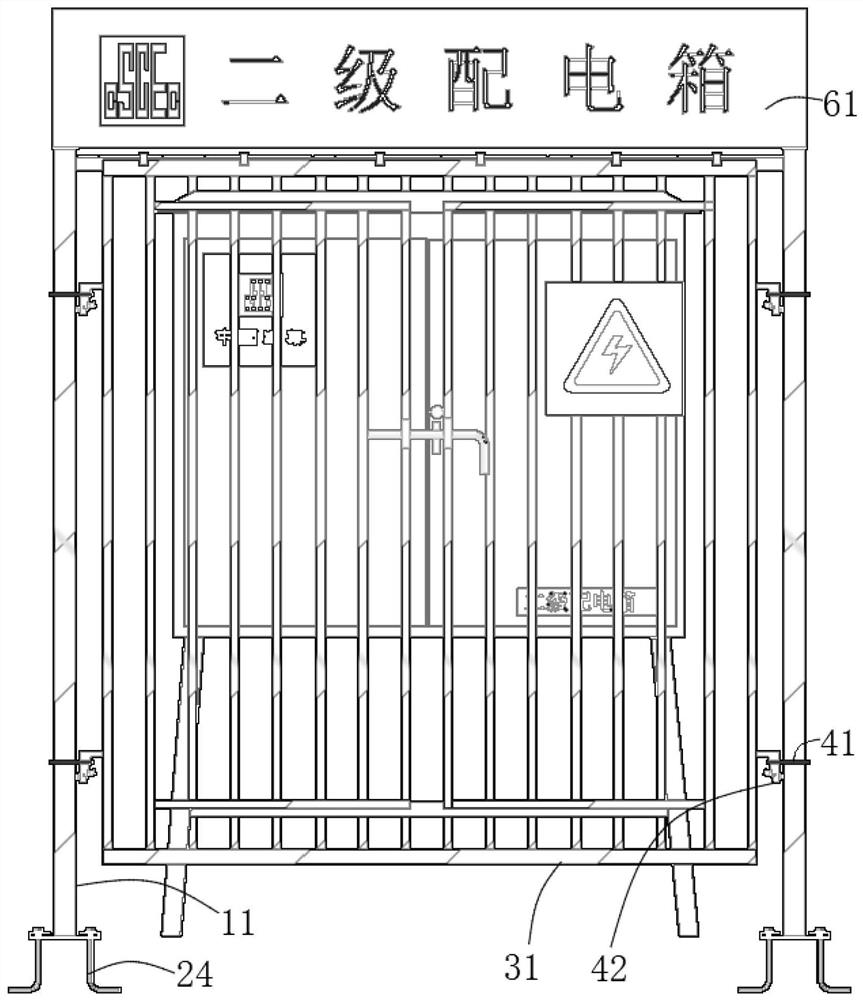 Shaped electric box protective shed with self-locking function and mounting method