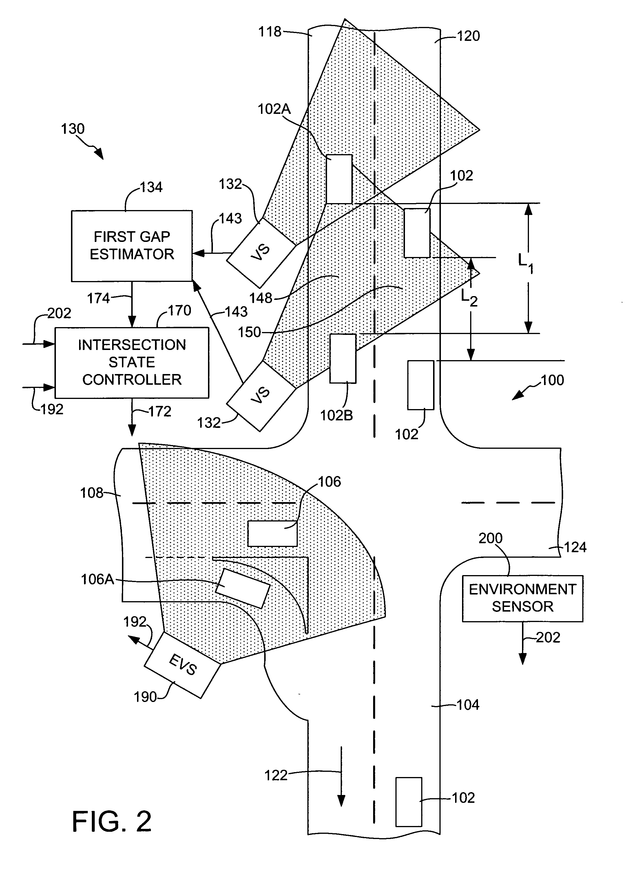 Intersection assistance system and method