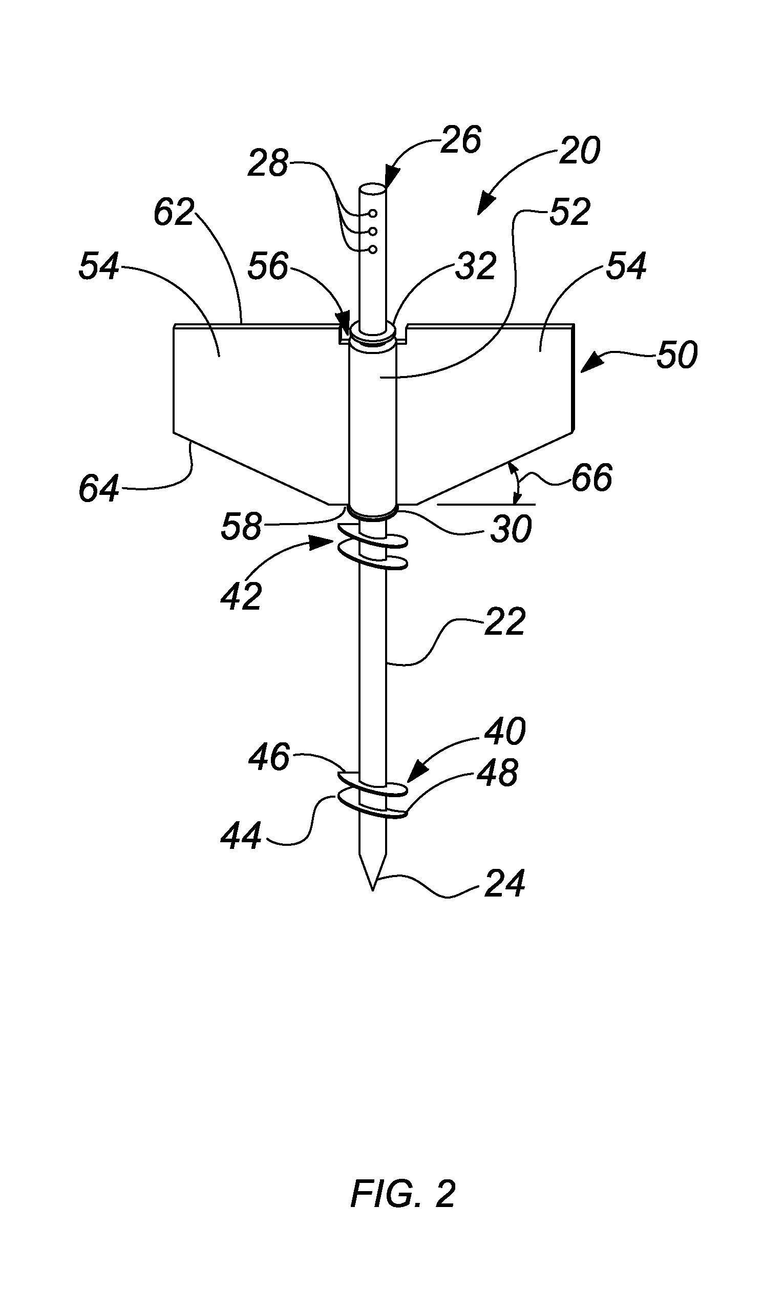 Ground engaging shaft