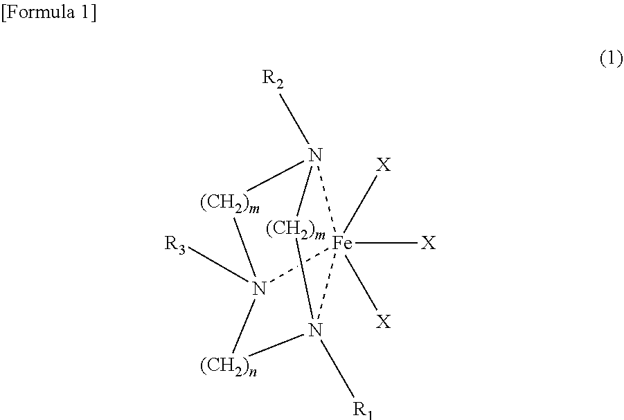 Process for production of polymers with iron complex catalyst
