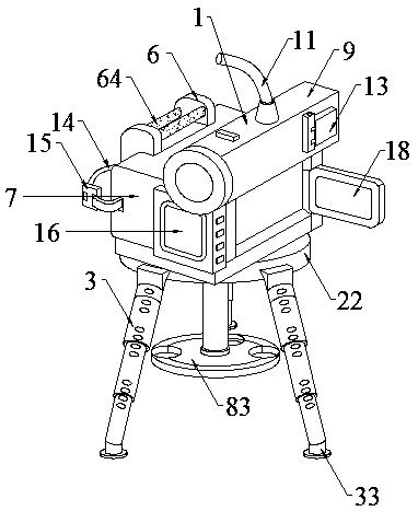 Movie and television camera convenient to carry