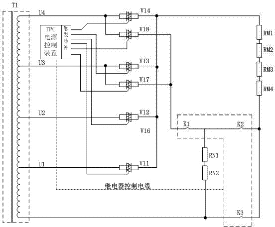 Power supply control device for polycrystalline silicon reduction furnace