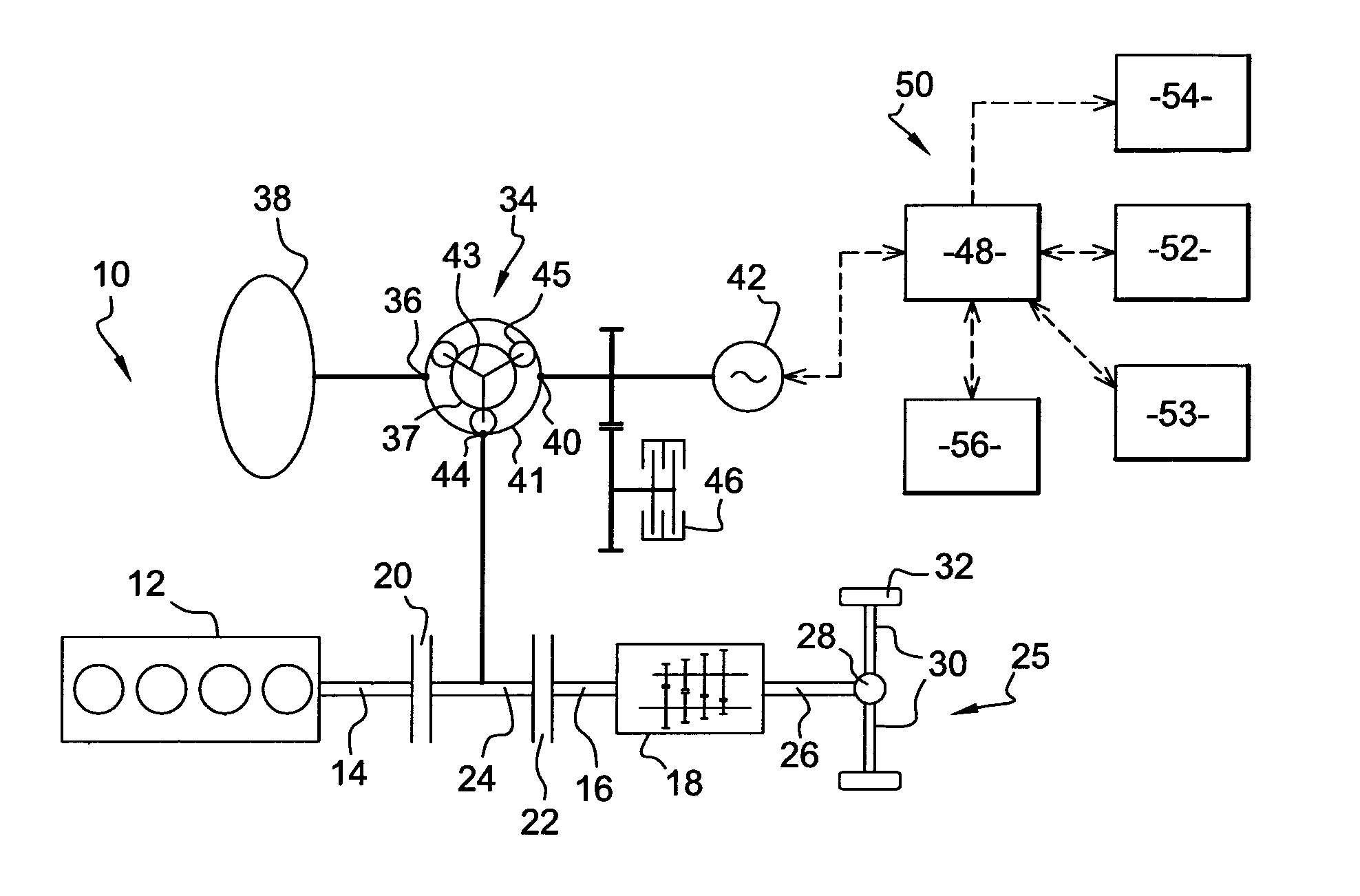 Powertrain comprising an optimized energy recovery system