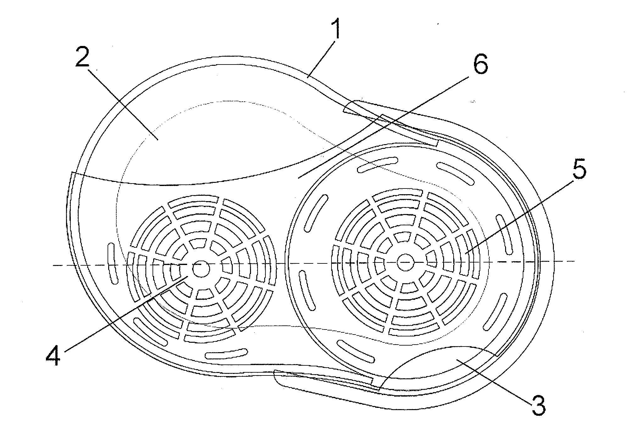 Mop bucket with two compartments