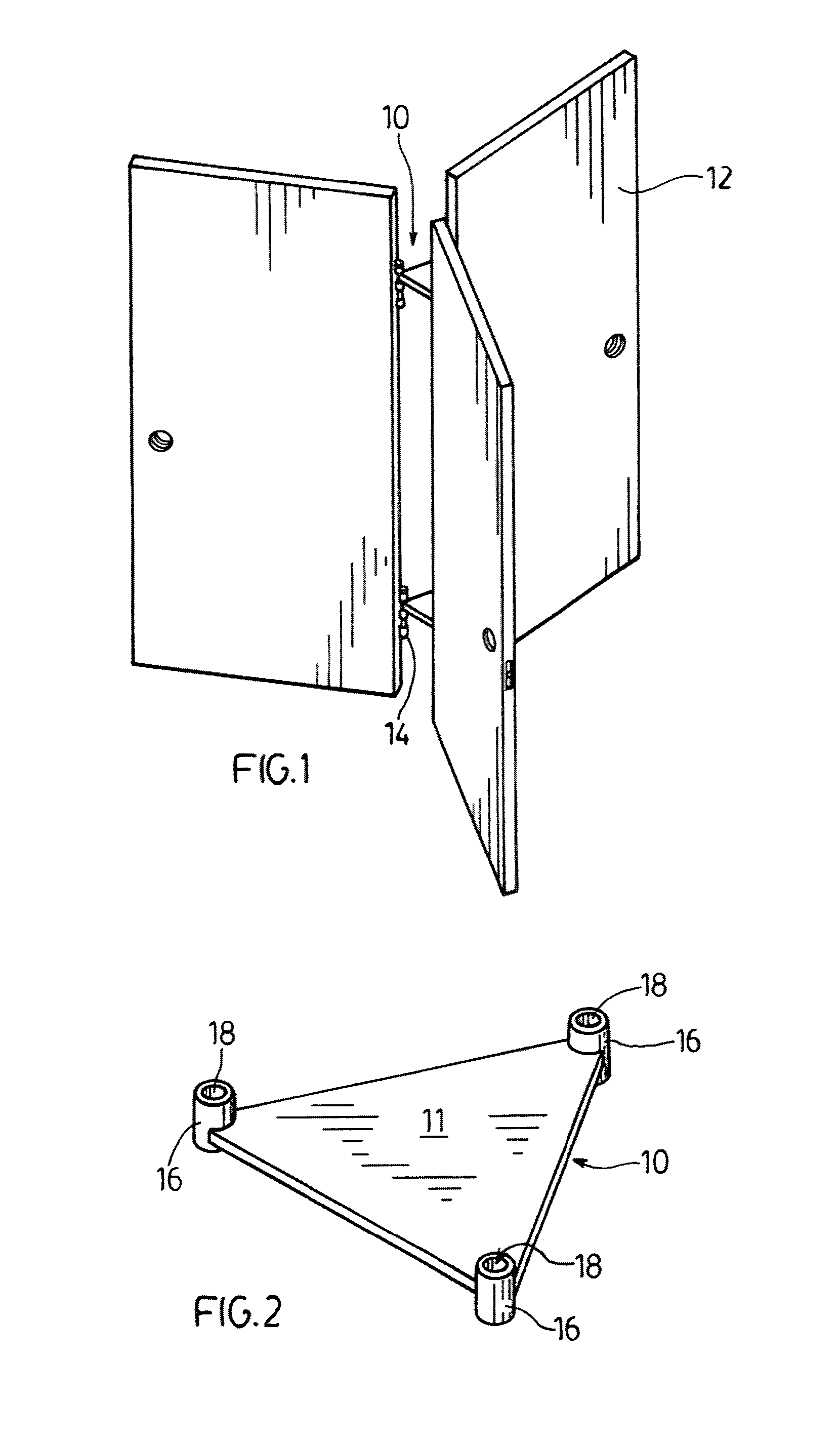 Device, kit, and method for maintaining a plurality of doors in an upright position for treatment