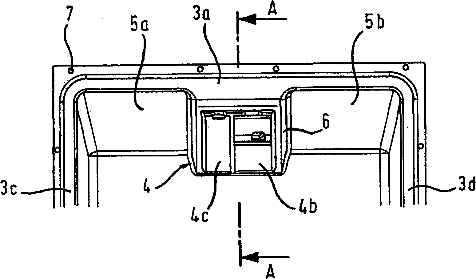 Dishwasher with an improved arrangement of the feed device in the door