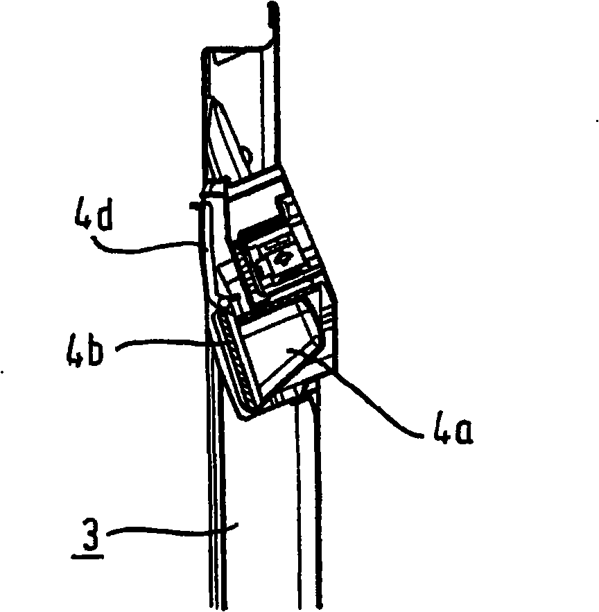 Dishwasher with an improved arrangement of the feed device in the door