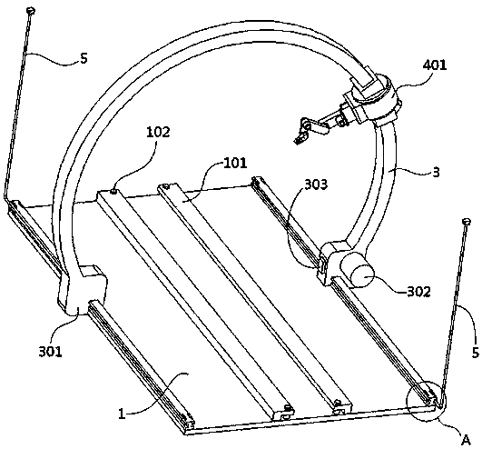 High-freedom-degree mechanical arm structure used for machining