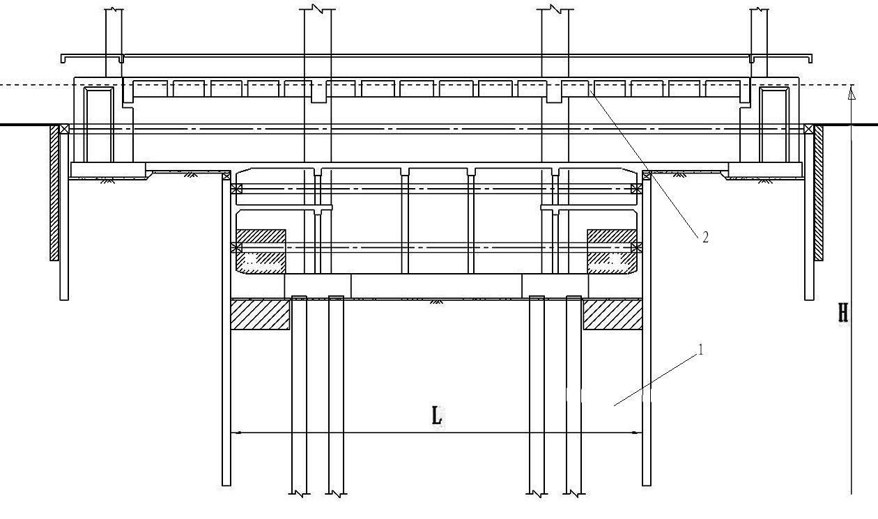 Method for excavating deep foundation pits under temporary bridge of main line railway