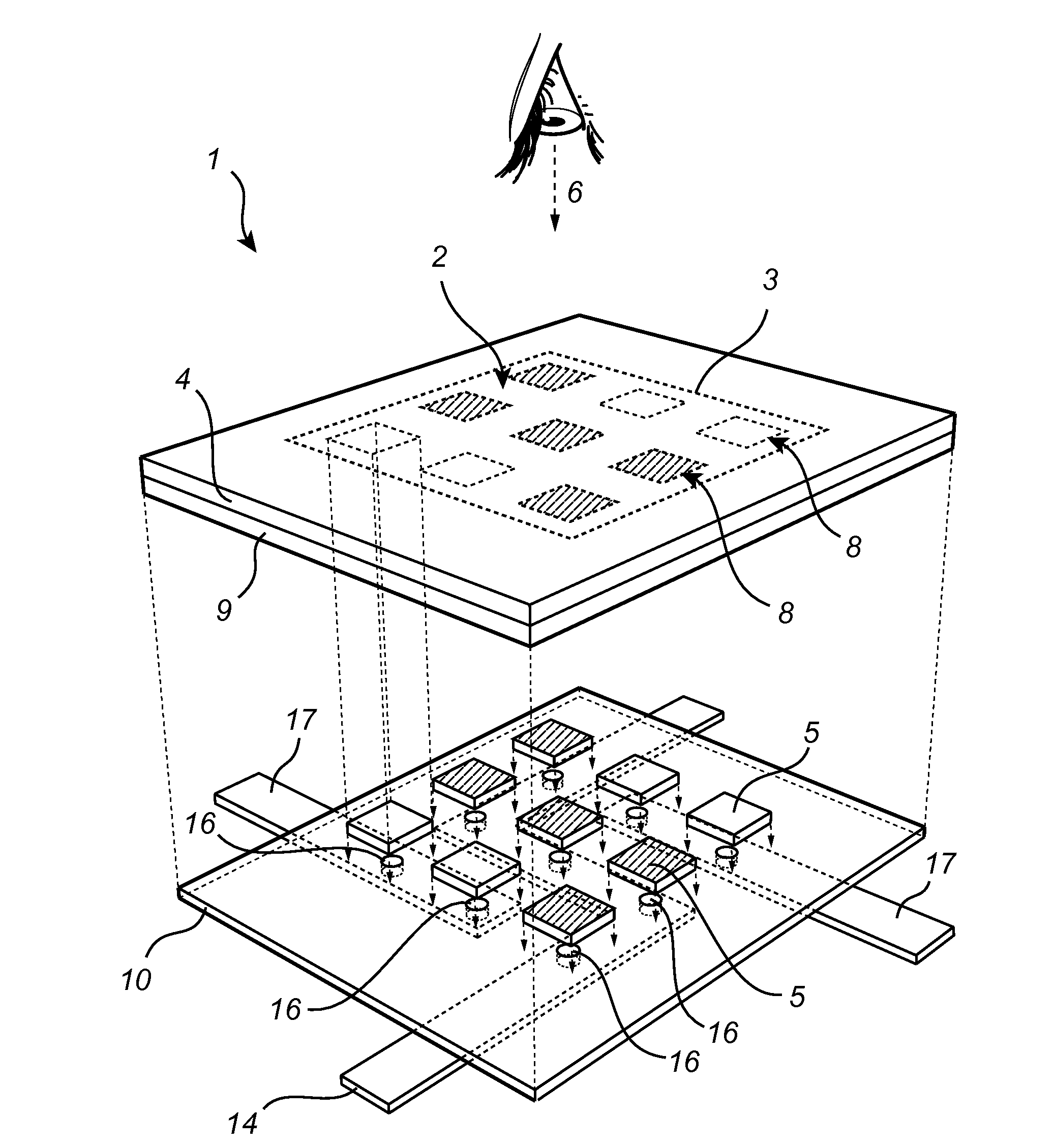 Fixed image display device and method of manufacturing the same