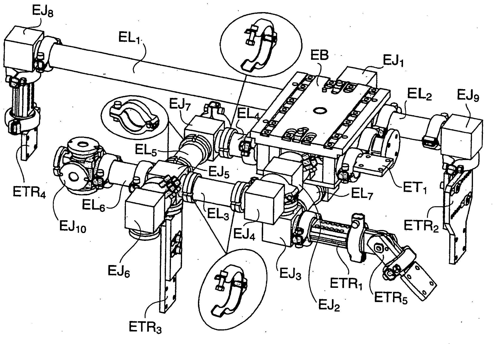 Device for the assembly of standard elements intended for the creation of precision mechanical structures