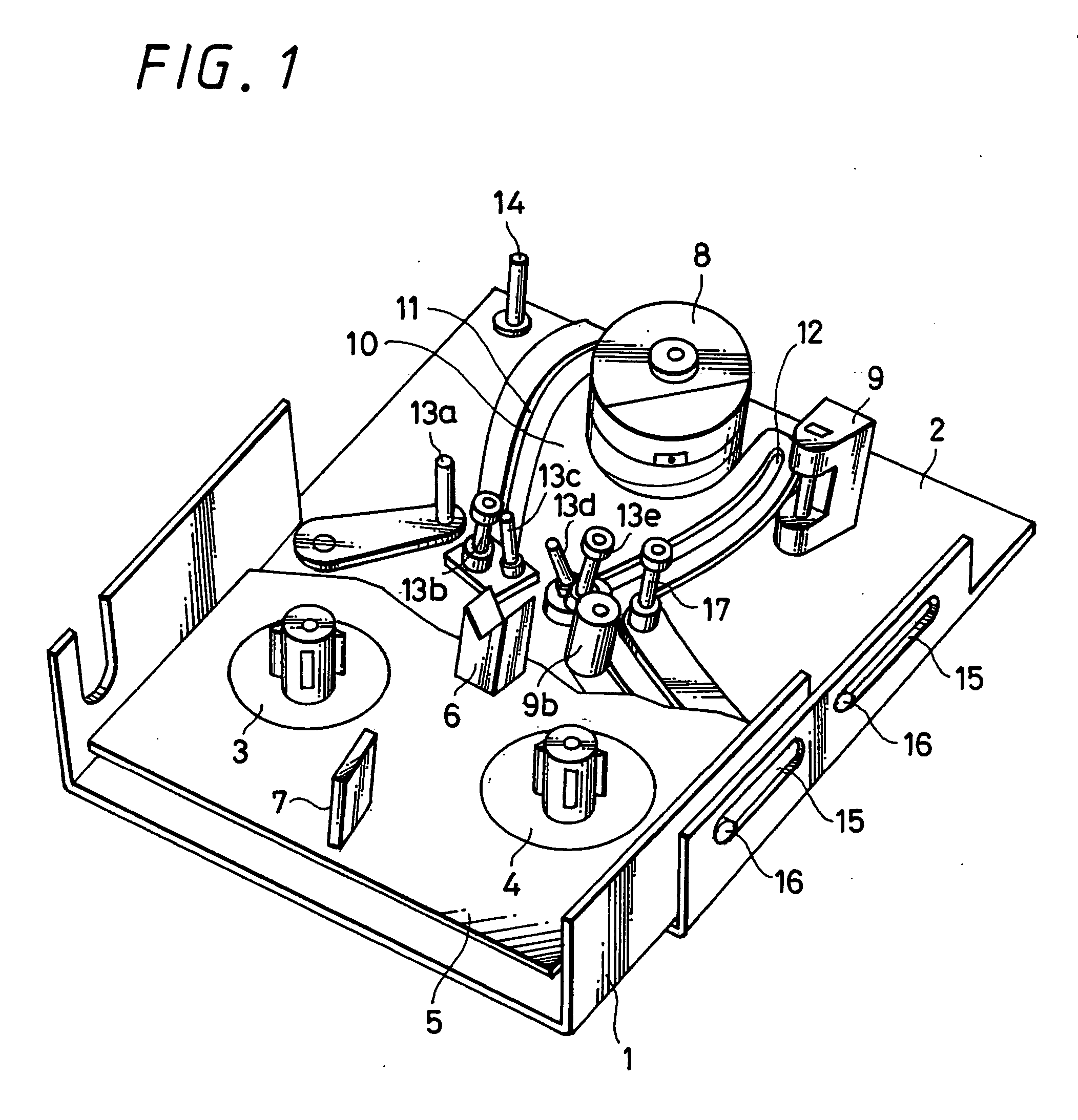 Tape guide mechanism of magnetic recording reproducing device