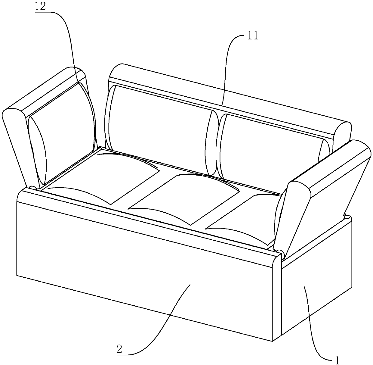 Three-person sofa