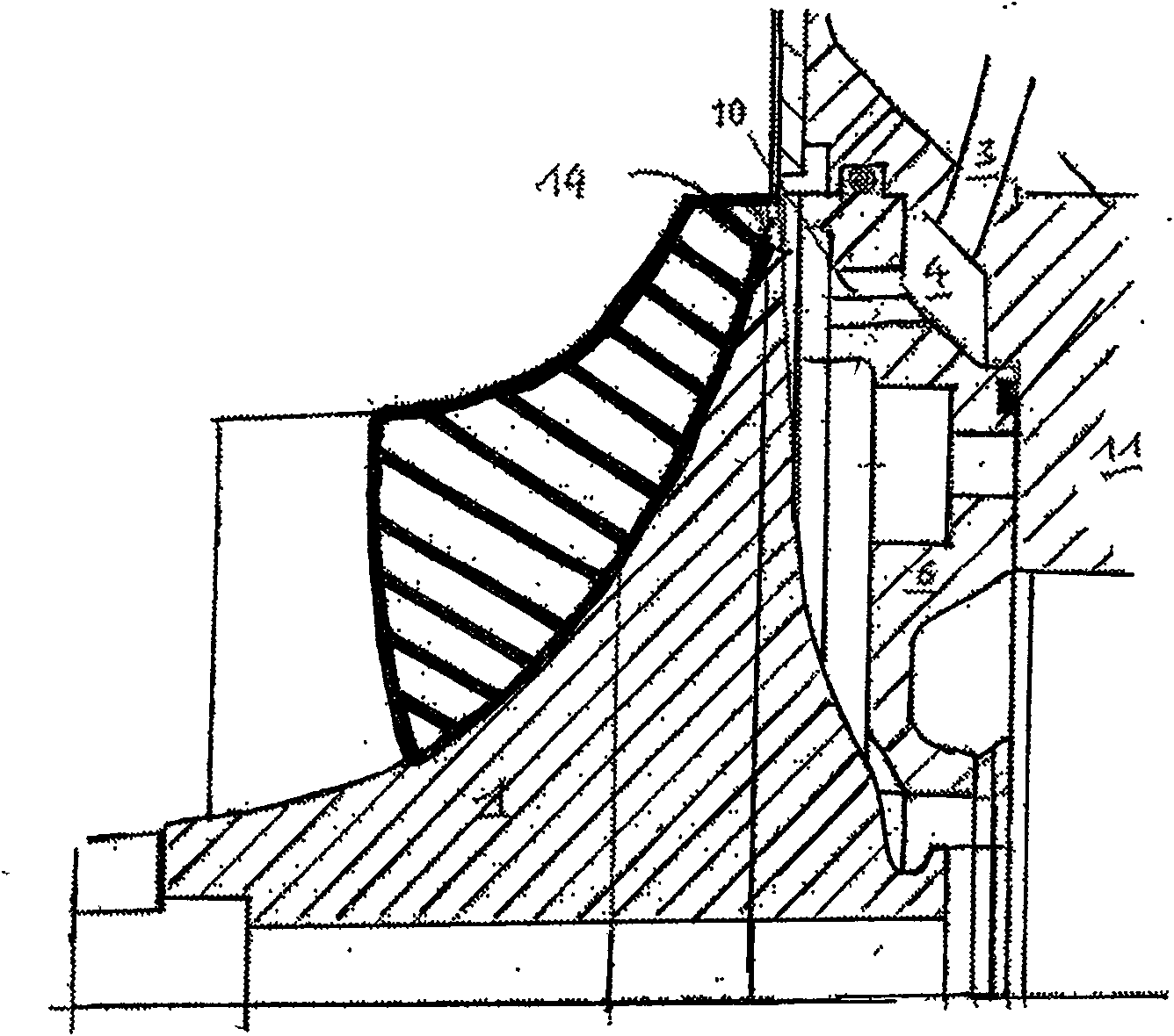 Compressor for a turbocharger and method for cooling thereof