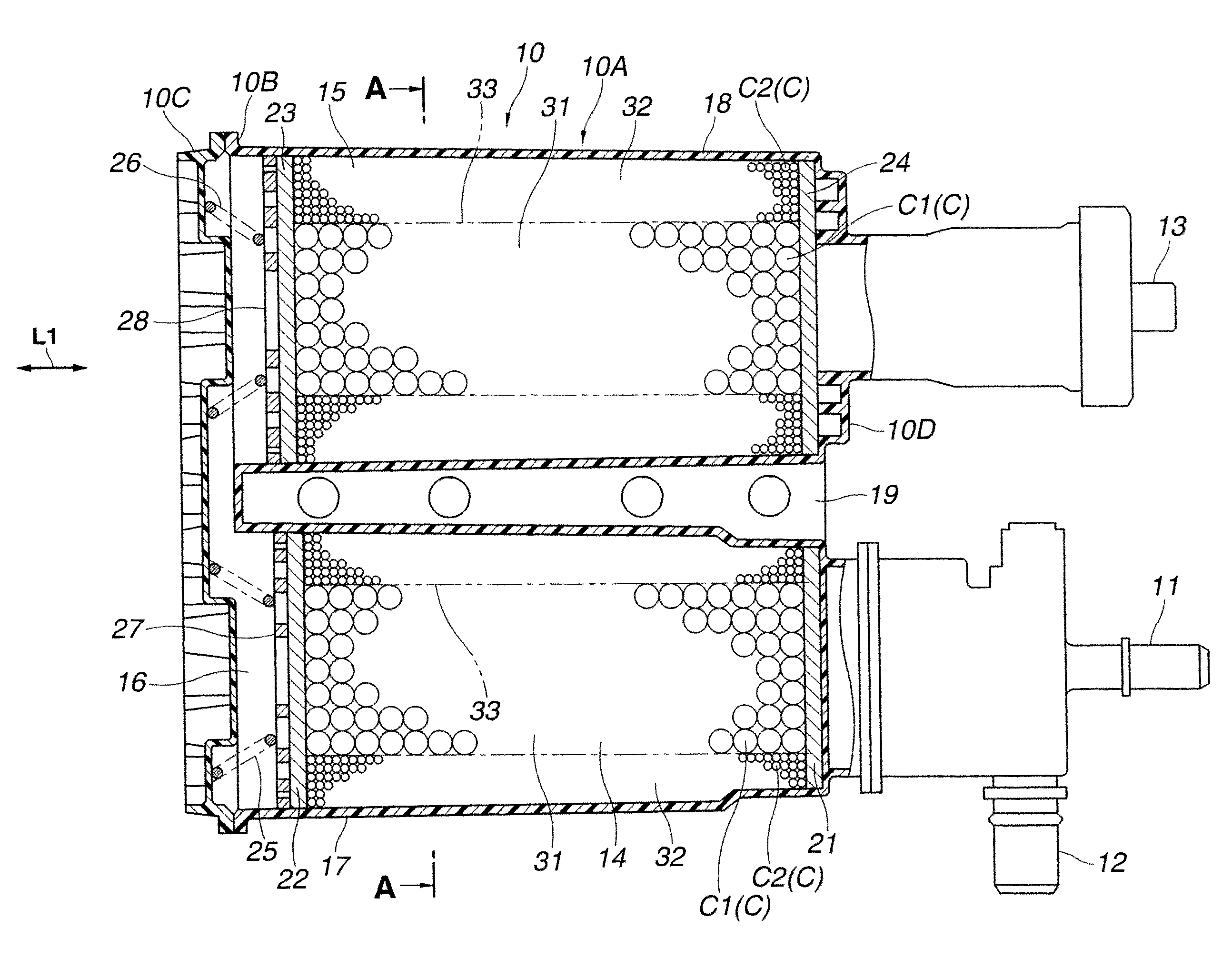 Fuel vapor treatment device