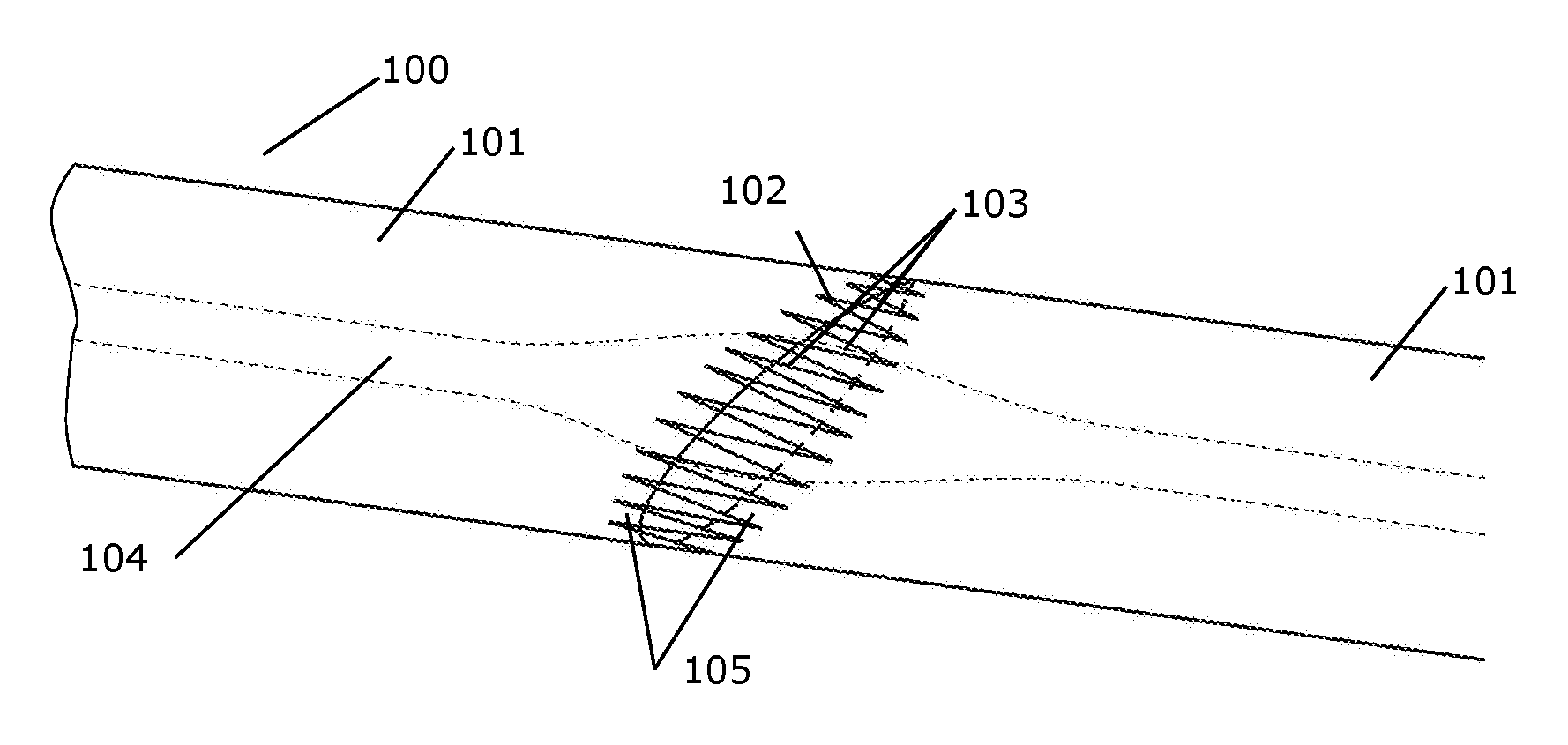 Wind turbine blade with sections that are joined together