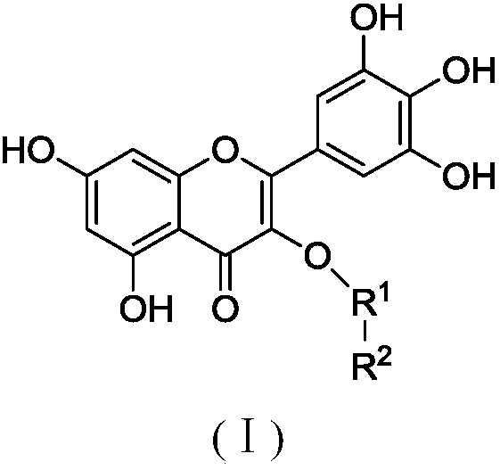 Myricetin derivative and application thereof for preparing medicine capable of reducing blood sugar and reducing blood fat