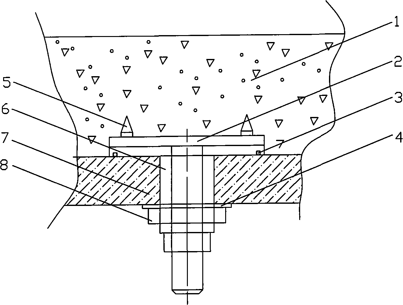 Device for easily demoulding concrete form and a demoulding method