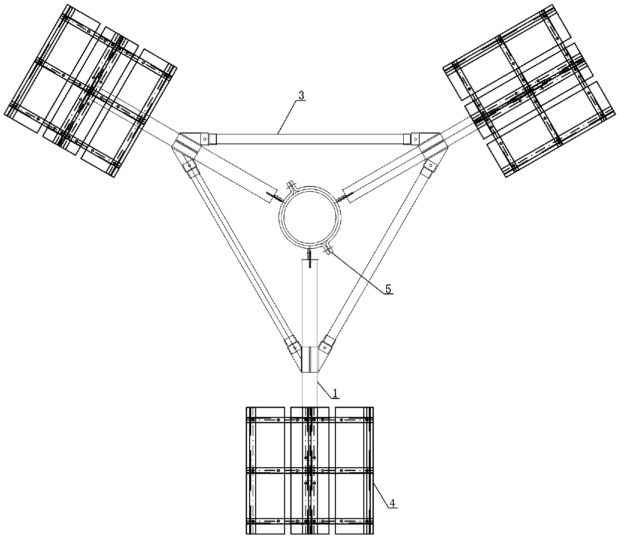 Reinforcing structure for single-tube communication tower