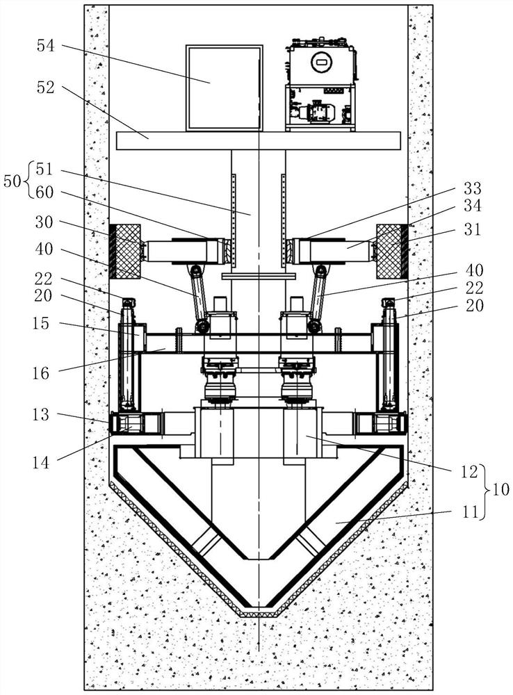 Vertical shaft tunneling machine and vertical shaft tunneling method