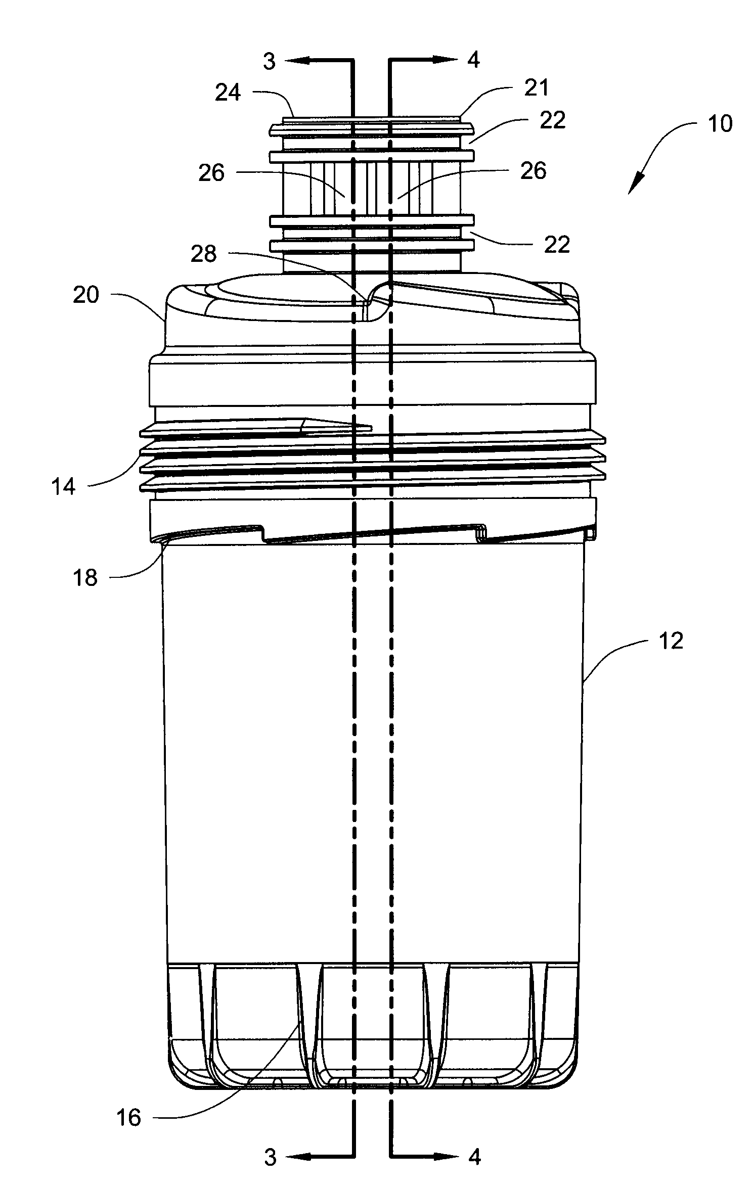 Fluid filter with localized flow attachment