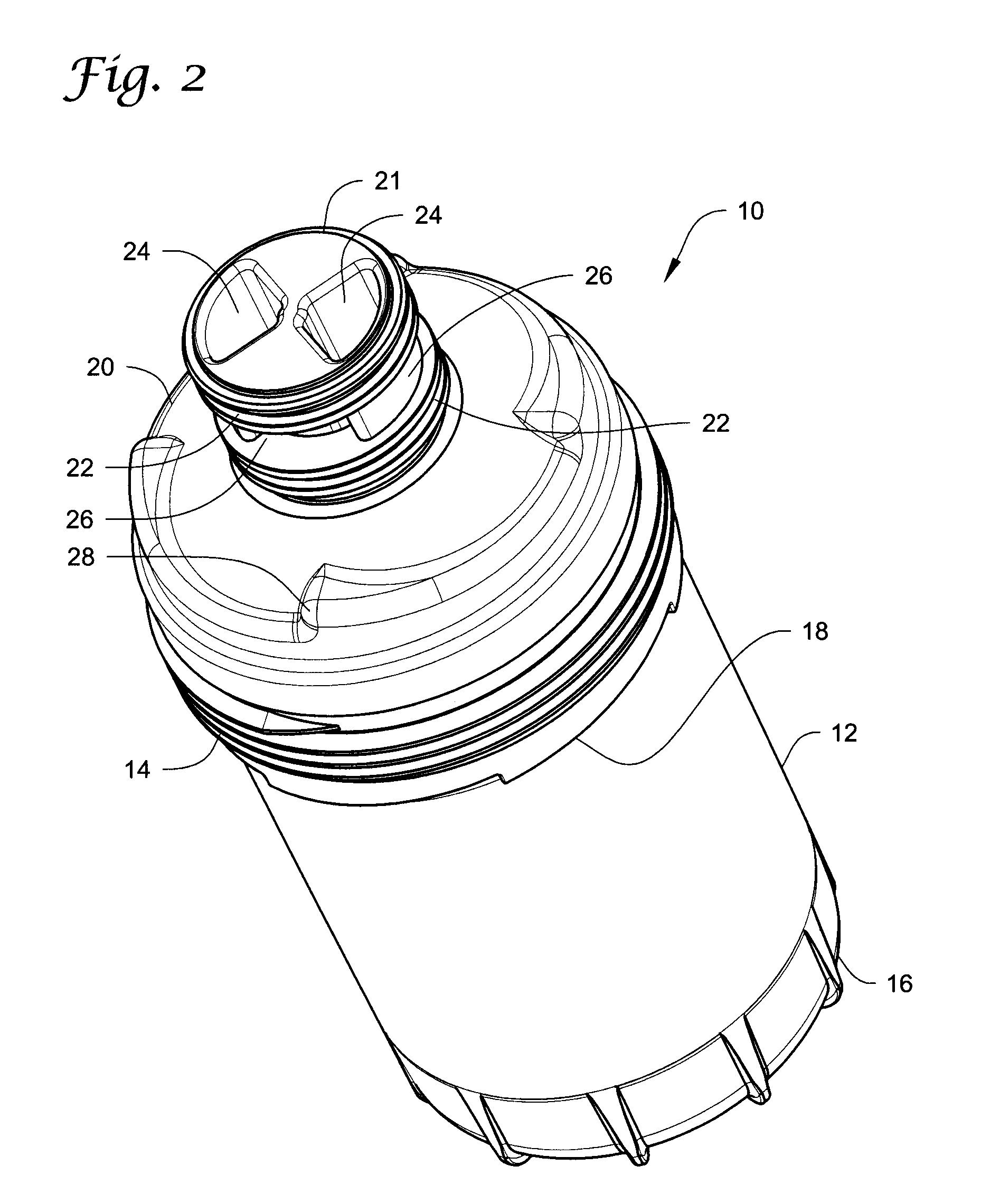 Fluid filter with localized flow attachment
