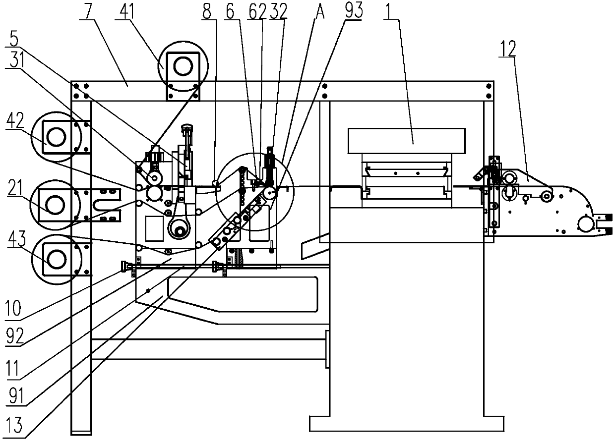 Asynchronous die-cutting method and asynchronous die-cutting machine realizing the method