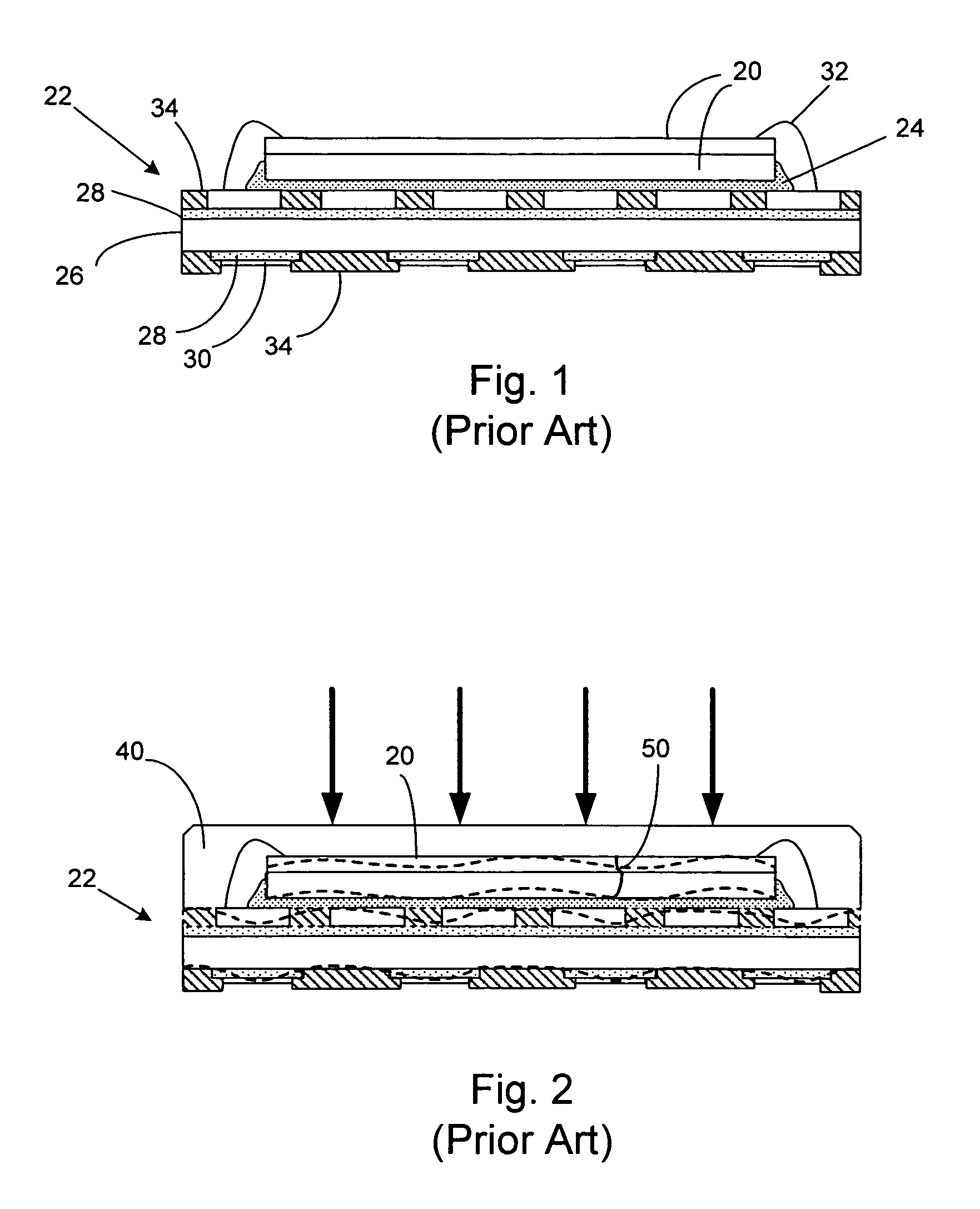 Rigid wave pattern design on chip carrier substrate and printed circuit board for semiconductor and electronic sub-system packaging