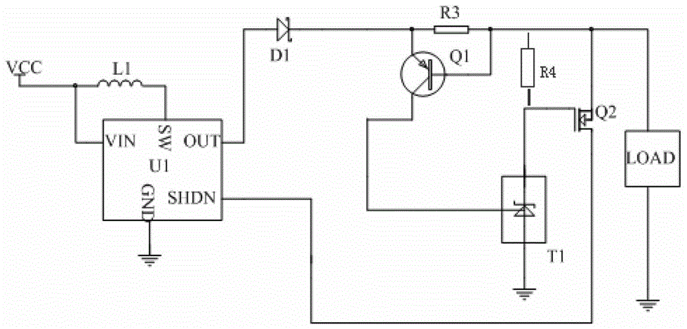 A voltage boost protection circuit