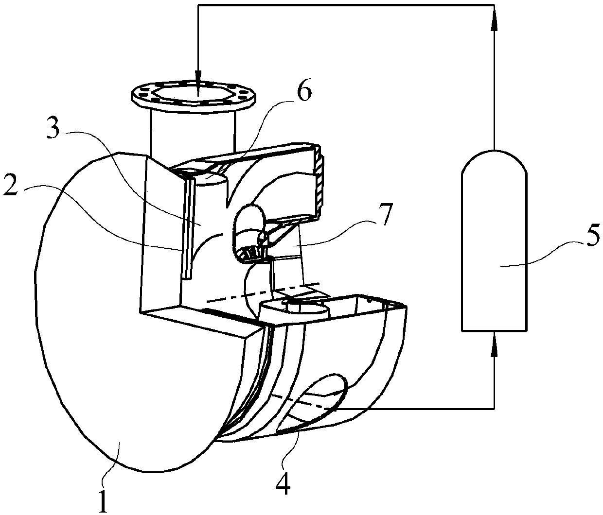 Gas inlet volute and combustion gas turbine