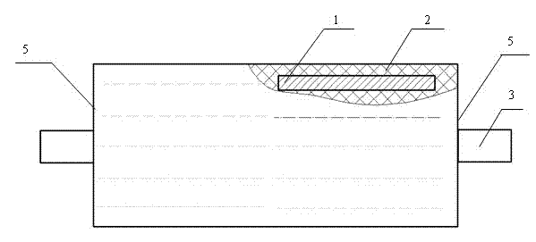 Rubber-coating roll with composite rubber-coating layer and method for preparing same