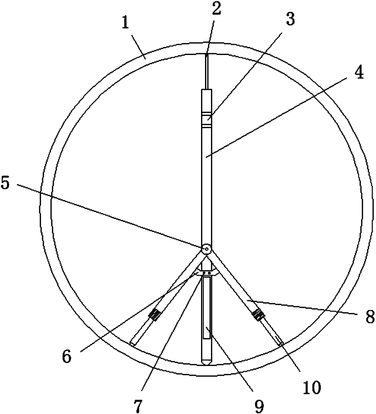 Accurate large-diameter pipe inner diameter measuring scale