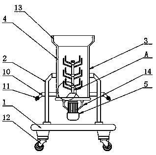 Wall paint stirring machine