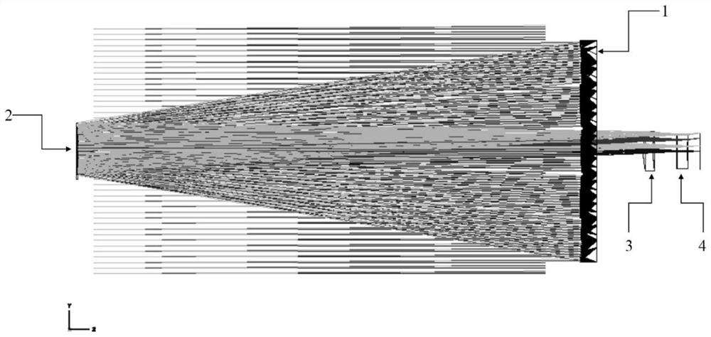 High-resolution optical system based on catadioptric spliced primary mirror