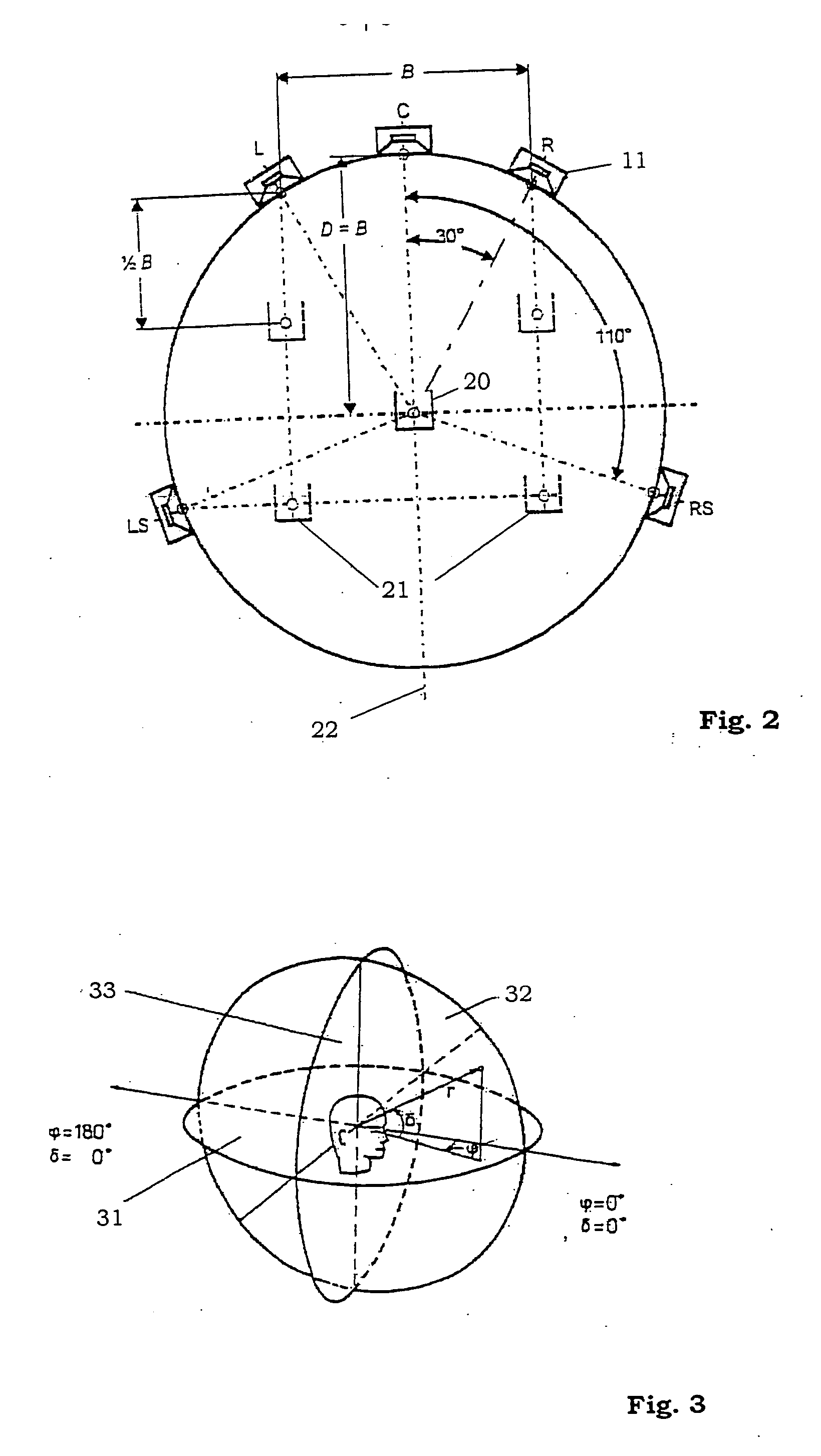 System for determining the position of a sound source