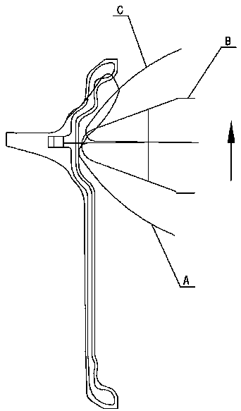 Processing method of forged aluminum alloy two-piece car wheel rim